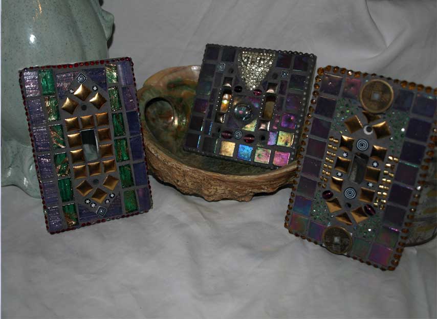mosaic tile lightswitch covers