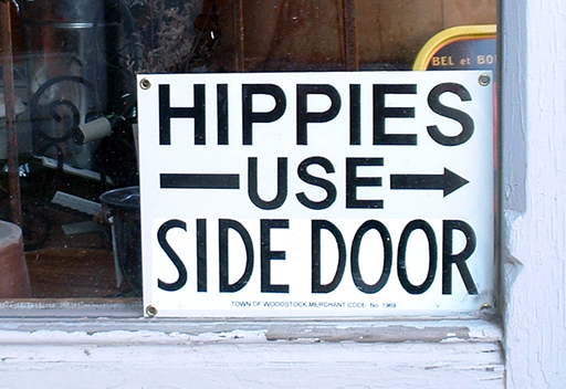 Hippies Use Side Door