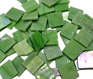 iridescent green tile