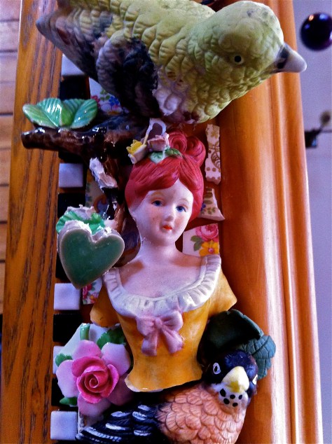 Mosaic Tile Bird Mirror 