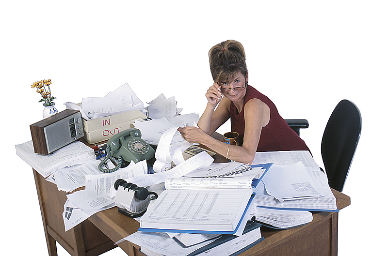 messy desk