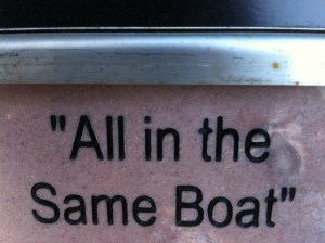 All in the same boat.