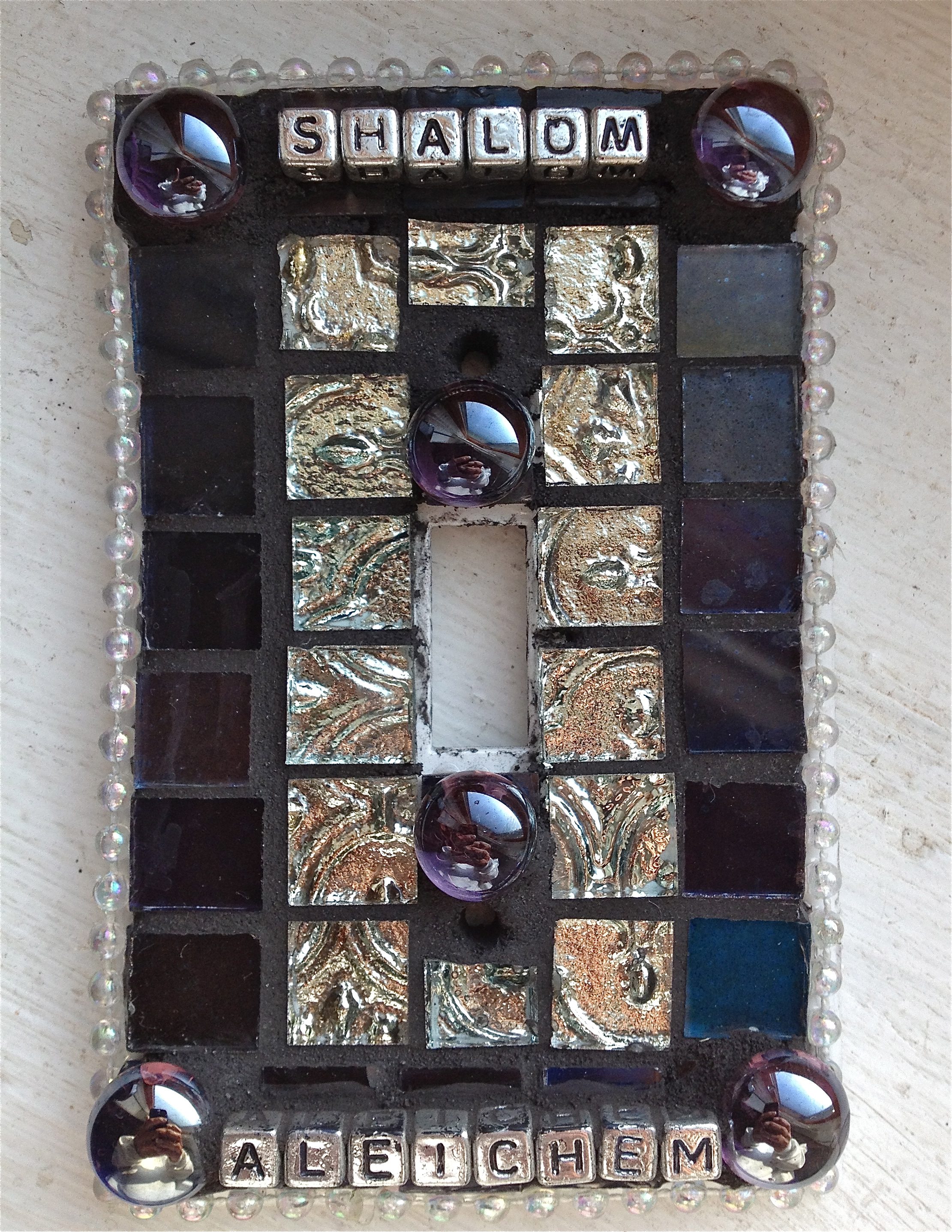 Shalom Mosaic Tile Light Switch Cover