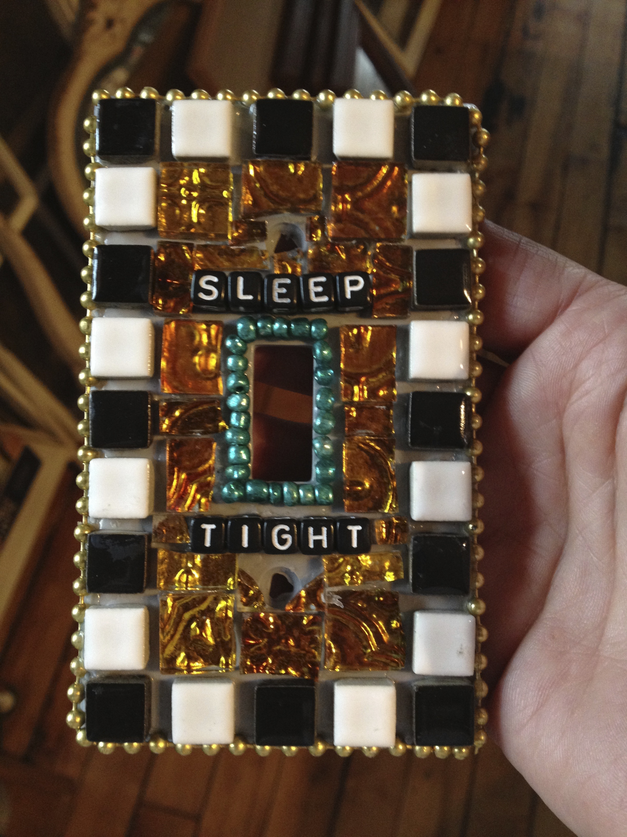 Sleep Tight Mosaic Tile Light Switch Cover