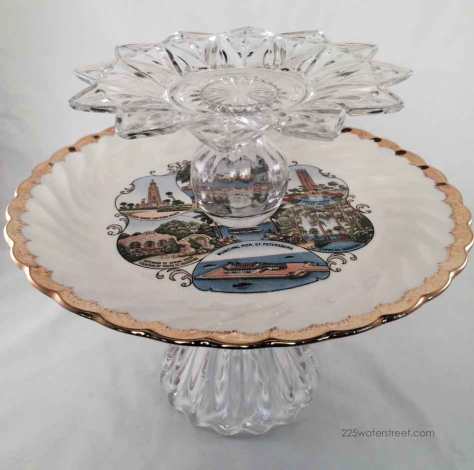 florida-travel-plate-2-tier-cake-plate