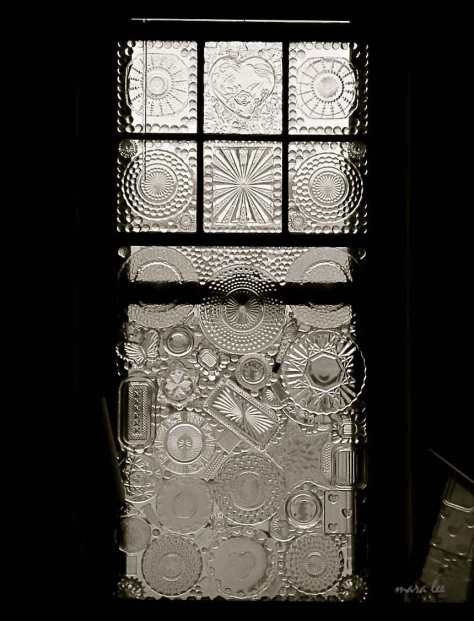 Vintage window with Glass on Glass mosaic.