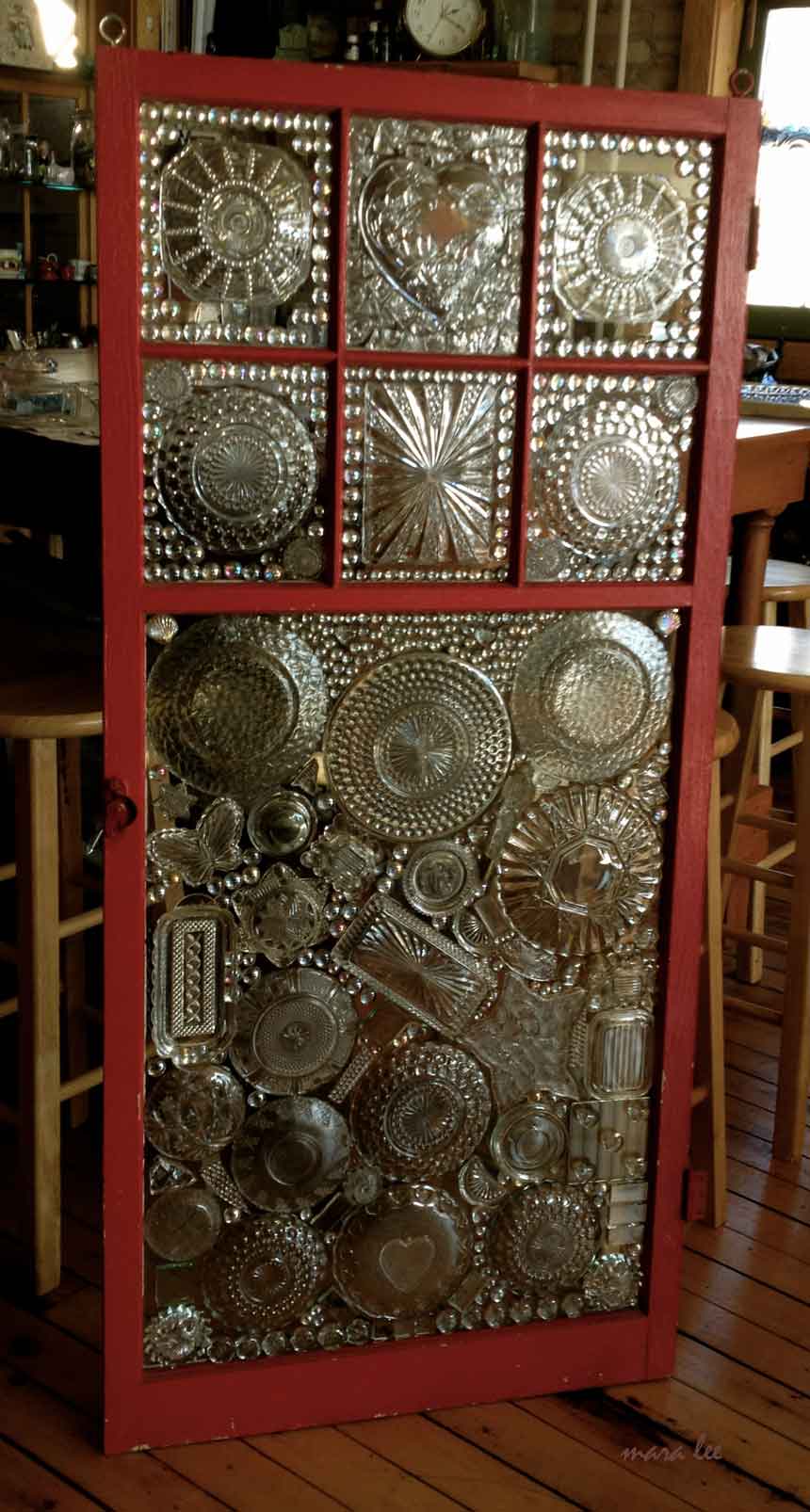 Vintage window for the boys room.